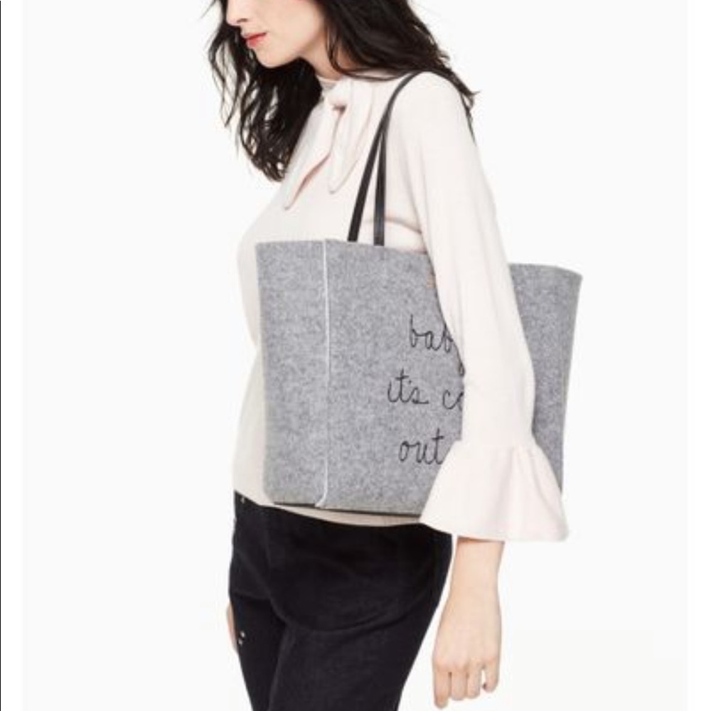 kate spade baby it’s cold outside tote set